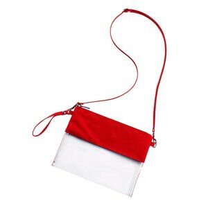 TAKE IT TO THE GAME! NEW w/TAG Viv & Lou Clear Crossbody Stadium Bag/Wristlet